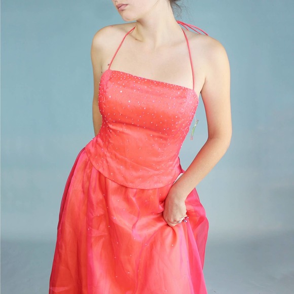 Zum Zum Dresses Vintage Y2k Shimmery Corset Prom Dress Deadstock